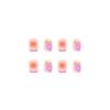 Verão Novo Blush Fino Curto Degradê Roxo Uva Drill Nail Pieces Natural Avançado Unhas Falsas