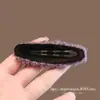 Presilha de Bico de Pato Roxo da Moda em Lã Sintética para Mechas, Novo Estilo Outono e Inverno, Presilha de Cabelo Elegante, Acessório de Cabelo, Presilha Estilo Coreano