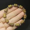 Pulsera de Calabaza Multi-Tesoro de Sándalo Verde y Sándalo Dorado, Cadena de Mano Decorativa, Cuentas Budistas de Fortuna y Prosperidad, Joyería de Moda para Mujer, Cuentas de Oración, Regalo