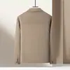 Jaqueta masculina de lã feita à mão 2026 outono e inverno estilo workwear com lapela e costura aparente, casaco de lã dupla face casual para homens jovens e de meia-idade