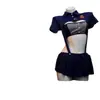 Lingerie Noturna Sexy Uniforme de Coelho Policial Desejo Puro Coelho Menina Saia Curta Conjunto de Pijama Sedutor