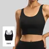 Sujetador deportivo TATABLANOM con almohadilla incorporada en el pecho para mujer, alta elasticidad, espalda bonita, camiseta sin mangas para yoga y fitness, transpirable y a prueba de impactos