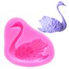Molde de silicone cisne flip açúcar chocolate bolo decoração molde DIY assar molde