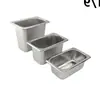 Caixa retangular espessa para temperos gastronorm display de caixa com marcações para recipientes gastronorm pote picante quente aço inoxidável fast food