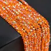 Cuentas de Cristal de Vidrio Planas Brillantes de 4/6/8 mm para Joyería DIY Cuentas Sueltas de Cristal Collar Pulsera