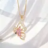 Colar de Aço Titânio com Pedra Preciosa Temático de Amor da Moda, Joia de Design Exclusivo, Corrente de Clavícula de Alta Qualidade, Corrente para Suéter Estilo Hip-Hop