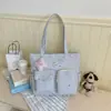 Bolso Tote de Cuadros Estilo Universitario de Alta Apariencia Estilo Coreano, Nuevo Modelo de Verano, Bolso de Hombro de Compras para Chica Energética y Dulce