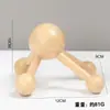 Masajeador de madera para masaje de pies, masajeador de rodillo de mano con mango de honda para masaje y cuidado de la salud de cabeza, hombros, cuello y cintura