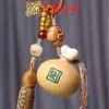 Yiming Xianyuan Talla en Madera Lindo y Feliz Forma de Pata de Pollo Grande Colgante Madera Simple Calabaza Colgante de Bolsa Colgante