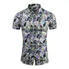 2025 Camisa Floral Plus Size Moda Casual Estilosa Estilo Hong Kong Versão Coreana Estilo Japonês Estilo Americano Francês Europeu e Americano Comércio Exterior Transfronteiriço Atacado