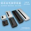 Pasacables de Escritorio de Oficina Cubierta para Orificio de Cables de Escritorio de Computadora Escritorio para Escribir Escritorio Ejecutivo Caja para Gestión de Cables Placa Cubierta Cuadrada Aleación de Aluminio Negro
