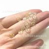 Cuentas checas esmaltadas 6mm pieza de flor pequeña redonda pequeña ducha espaciador dorado parche para decoración de uñas material para accesorios de joyería diy