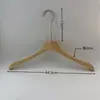 Cabides de Madeira Maciça Natural Sem Pintura para Lojas de Roupas Femininas, Antiderrapantes e que Não Marcam, Adequados para Lojas de Roupas, Podem Ser Impressos com Logo, Atacado