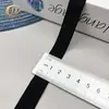 Banda Elástica de Nylon Espiga Blanco y Negro de 1.5-5.0cm Tira de Borde Doble Flecha Puños con Hilo Accesorios para Equipaje
