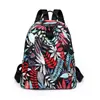 Mochila de Viagem Casual de Nicho, Nova Mochila Feminina Estampada da Moda, Mochila de Tecido Oxford de Grande Capacidade Antifurto