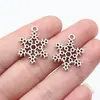 23X17Mm 1.3g Aleación de Plata Antigua Accesorios para Ropa Colgante de Copo de Nieve