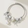 Pulsera familia Pan explosiones transfronterizas pulsera de cuentas DIY gato de perla lazo estrella de cinco puntas moda joyería