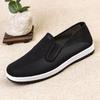 Zapatos de Tela Old Beijing de Artemisa para Hombre Suaves Transpirables Suela de Goma T Zapatos sin Cordones Moldeados por Inyección Trabajo Suela Amarilla Zapatos Venta al por Mayor