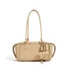 2026 Mais Vendido Bolsa de Axila Couro Genuíno Bolsa de Ombro Único Pingente Exquisito Estilo Coreano Design de Nicho Bolsa de Mão Versátil Fashion