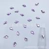 Accesorios Súper Brillantes para Uñas Paquete Mixto Rhinestones Irregulares de Fondo Plano Morado Claro Rhinestones para Uñas con Forma de Rombo Rhinestones de Cristal Aurora al por Mayor