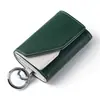 Nuevo Monedero para Llaves de Cuero Texturizado de Moda con Bloques de Color de Amazon, Mini Monedero Portátil de Estilo Japonés para el Hogar