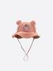 Chapéu de pescador aba reta com orelhas de urso em jeans lavado infantil Coreia do Sul primavera novo fofo que rejuvenesce chapéu de sol atacado