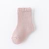 Calcetines de algodón peinado para bebés, niños y niñas, gruesos y cálidos, de longitud media, para otoño e invierno.