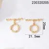 Fecho para Colar de Pérolas Ouro 18K Incrustado com Zircônia Fecho Irregular Ot Acessórios de Joalheria para Pulseira Colar