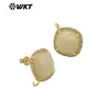 WT-JFE120 Exquisitos Pendientes Cuadrados de Colores Piedra Pequeño Tesoro Borde de Circonita Pendientes Superiores Accesorios Pendientes