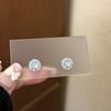 Estilo Mori Temperamento Material Peligroso Aretes de Jade Azul Agua Otoño e Invierno Sensación Fresca Lujo Ligero Diseño de Nicho Aretes de Sensación Avanzada Aretes Aretes