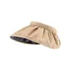 Gorra de sol de verano nueva UPF50 para mujer, gorra tipo concha, gorra visera, parte superior abierta, ala grande de sombrero, protector solar facial pequeño, plegable