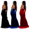 C6801 transfronterizo AliExpress Amazon moda europea y americana para mujer vestido halter liso con abertura sexy