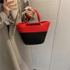 Bolsa Feminina Bolsa de Palha Grande Capacidade Simples Férias na Praia Bolsa de Praia Bolsa de Compras Bolsa de Ombro/Mão Francesa Tecida à Mão