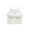 Sujetador halter sin espalda para mujer con poco busto, con tirantes finos, diseño integrado, top anti-exposición, camisola sin espalda para verano