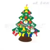 Decoraciones populares transfronterizas para árboles de Navidad de fieltro, adornos de Navidad, pequeños colgantes, arreglos de escenas navideñas, hechos a medida