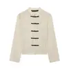 Estilo Europeo y Americano Transfronterizo Z Nueva Moda Elegante Ropa para Mujer al por Mayor Camisa de Cuello Redondo con Nudo de Cuerda Rayada 9479014