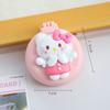 Peine de Cojín de Aire Mini Portátil Lindo con Espejo, Peine Plegable para Niñas, Peine Masajeador del Cuero Cabelludo Creativo de Dibujos Animados