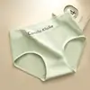 Ropa Interior para Mujer Estilo Japonés Grado 7A Algodón Puro, Entrepierna Antibacteriana de Algodón Puro, Cintura Media Transpirable, Ropa Interior para Niña Color Sólido con Sensación de Segunda Piel