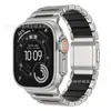 Correa de reloj iWatch, compatible con Apple Watch/Ultra 3/2, con cierre magnético de titanio y correa de silicona