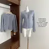 Chaqueta estilo Chanel pequeña para mujer en otoño, joven de familia rica, pequeña burguesa, bordado rico, botones de pedrería, cárdigan de punto, top de punto de manga larga, talla única