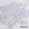 Cuentas Redondas de Color AB Acrílicas Semillas de Perlas de Imitación ABS para Enhebrar Cuentas Sueltas Accesorios de Materiales para Pendientes Pulseras Hechas a Mano