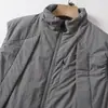 Correr al aire libre, resistente al agua, multibolsillos, cuello alto, estilo ropa de trabajo duradera, chaleco de algodón cálido, unisex. 13511