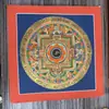 Mandala Pintado a Mano Tibetano Nepalí Dorado Caliente Tamaño 26*26 Núcleo de Tarjeta