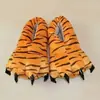 Sapatos de inverno e outono quentes fofos de desenho animado anime dinossauro bolsa de sapato salto alto sapatos de casa masculinos e femininos sapatos de algodão chinelos de pelúcia