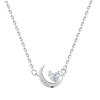 Collar de Zirconia Amor Xingyue Estilo Coreano Plata Esterlina S999 Collar Versátil Estilo Elegante de Lujo Ligero de Alta Gama Cadena para Clavícula