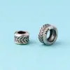 Anillo de Cierre de Plata S925 Mate con Pluma Espaciador Pulsera Estrella y Luna Bodhi Pluma Retro Espaciador Cuentas Espaciadoras Accesorios
