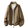 NASA SOBRE Chaqueta de Cuello Alto Tallas Grandes para Hombre, Ropa Exterior Básica Simple Holgada de Otoño, Abrigo Casual Oversize