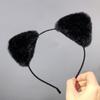 B147-1 Faixa de Cabelo com Orelhas de Gato Recheadas Transfronteiriça para Mulheres Acessório de Cabeça Peludo Celebridade da Internet Super Fada Fofo Doce e Fofo Faixa de Cabelo
