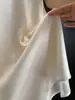 Falda de Satén de Acetato con Incrustaciones de Malla de Gama Alta y Elegante, Estilo Nuevo Primavera y Verano, Falda de Cintura Alta en Línea A con Efecto Drapeado para Mujer
