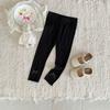 Verão 2025 Calças Anti-mosquito Novas para Meninas Leggings de Nove Pontos Verticais Roupa Exterior Calças de Estilo Coreano Shorts Ajustados Versátil